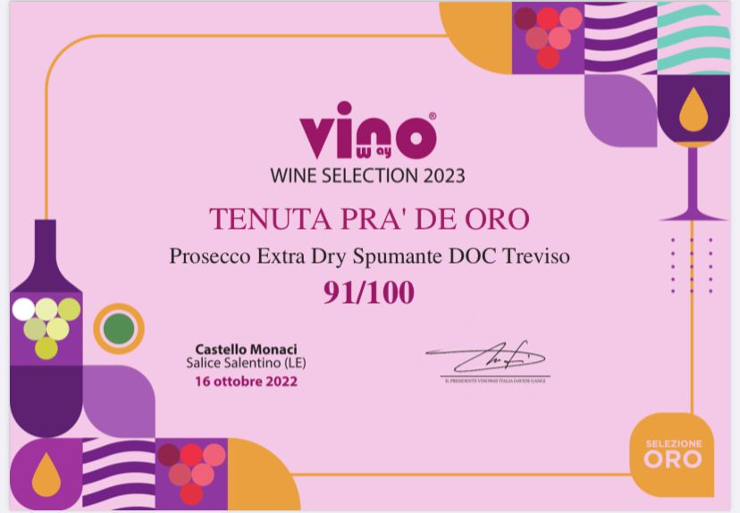 Medaglia d’oro al Vinoway Wine Selection 2023