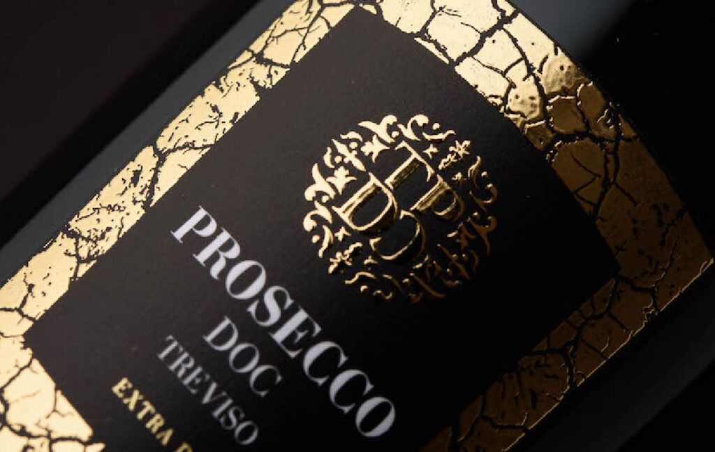 Il design dell'etichetta del Prosecco